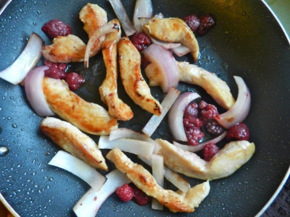 Raspberry & Quinoa Chicken Stir Fry by Rachel Schultz