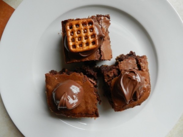 Nutella Pretzel Brownies by Rachel Schultz