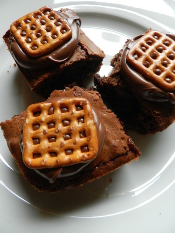 Nutella Pretzel Brownies by Rachel Schultz