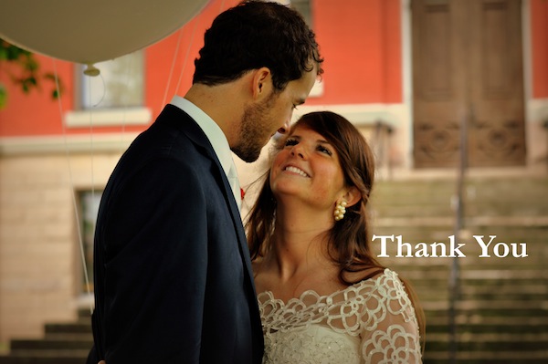 Wedding Thank-You Postcards from Rachel Schultz