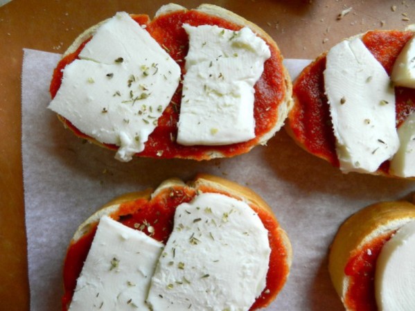 French Bread Pizzettes by Rachel Schultz