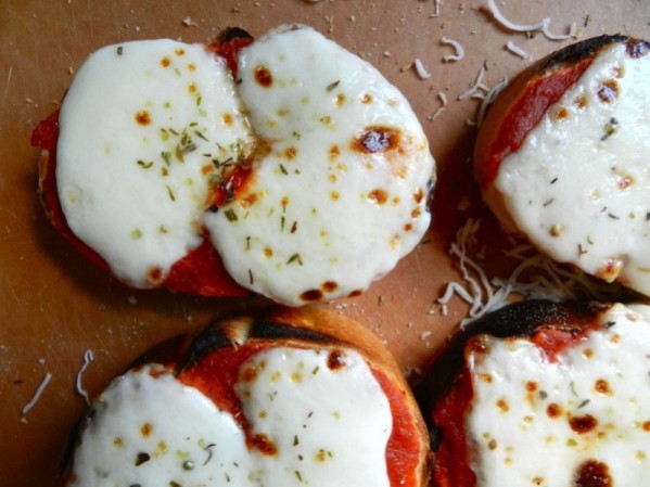 French Bread Pizzettes by Rachel Schultz