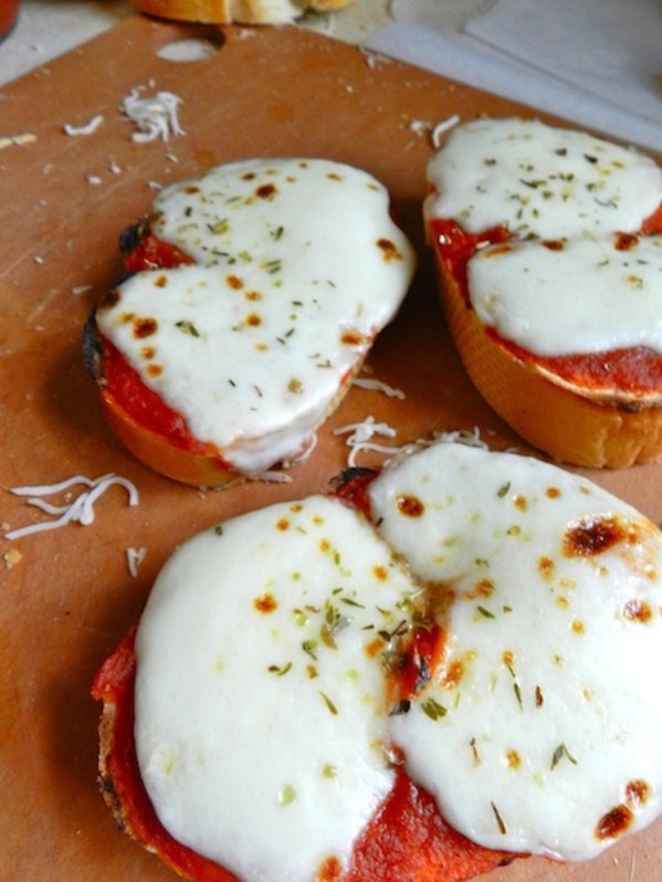 French Bread Pizzettes by Rachel Schultz