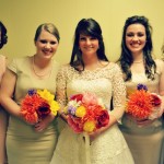 bridesmaids’ dresses