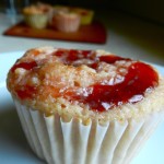 pink strawberry muffins