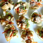 chicken wonton cups