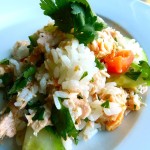 salmon & lime rice salad