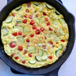 roasted tomato & zucchini frittata