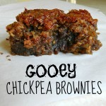 gooey chickpea brownies