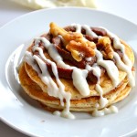 healthy cinnamon roll pancakes