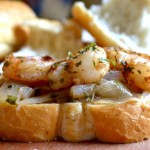 greek shrimp toasted appetizer
