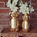 Gold Honey Bear Vase