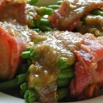 brown sugar & bacon wrapped green beans