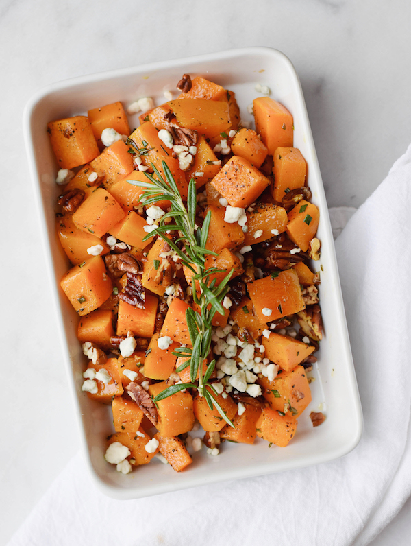 ROASTED BUTTERNUT SQUASH WITH PECANS