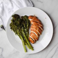 Brown Sugar Spiced Baked Chicken with Broccolini