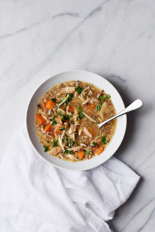 SLOW COOKER CHICKEN & WILD RICE SOUP