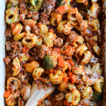 BAKED TORTELLINI WITH SAUSAGE & BROCCOLI