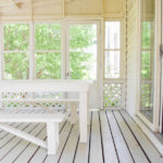 A MUTED OLIVE GREEN FOR THE SUNROOM FLOOR