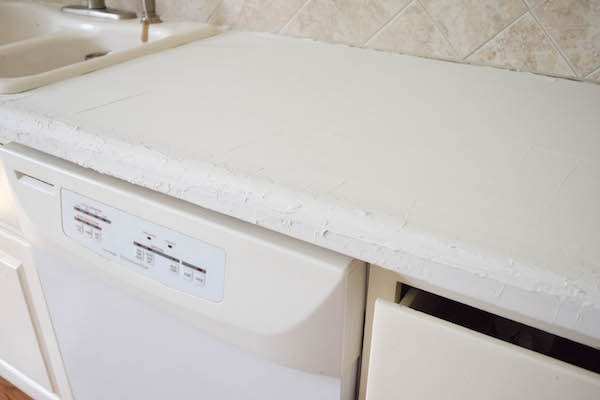 COVERING LAMINATE COUNTERS WITH WHITE CONCRETE