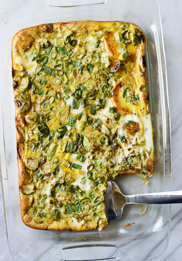 BRUSSELS SPROUT & SWEET POTATO EGG BAKE