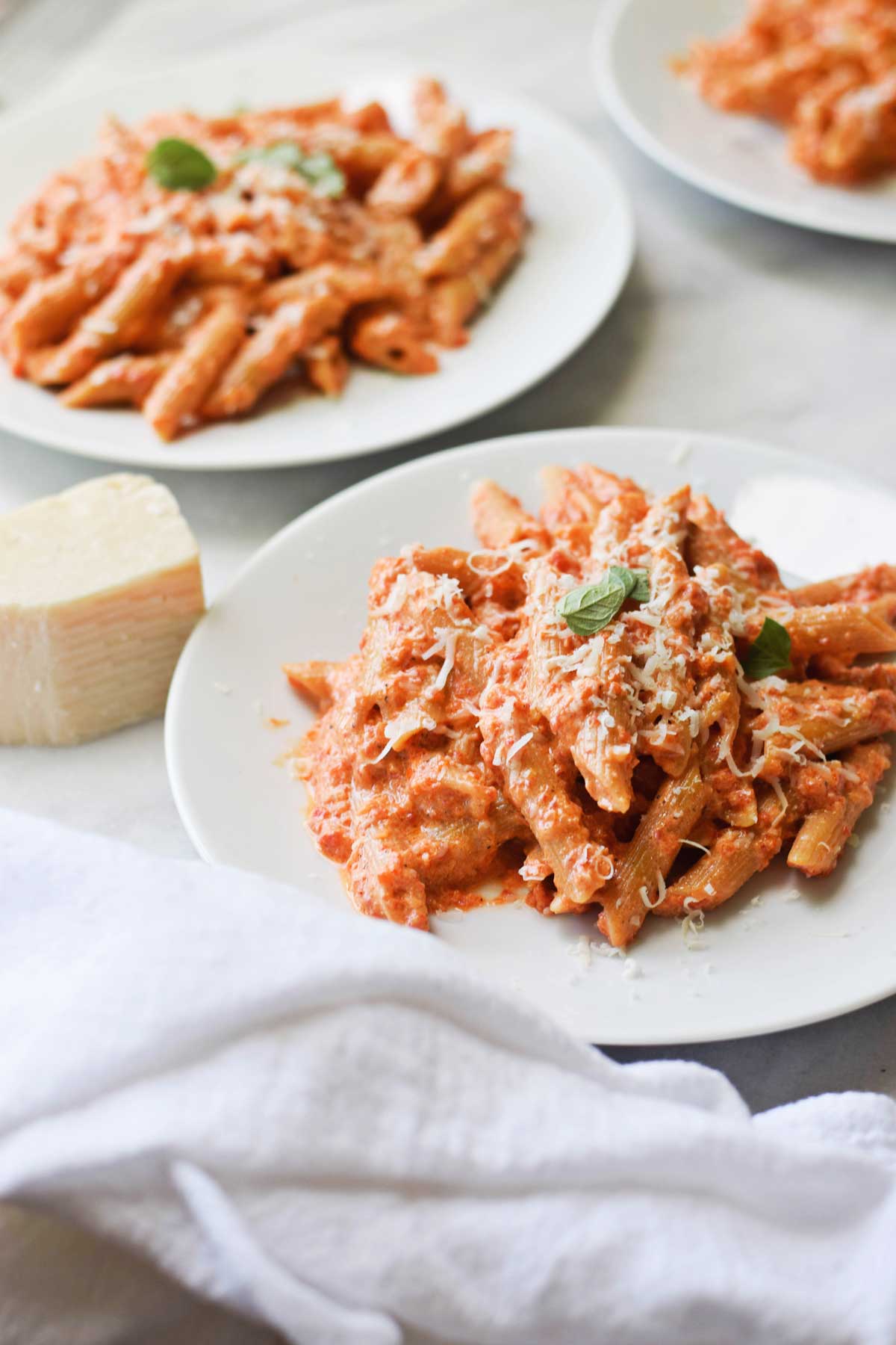 Red Pepper Goat Cheese Pasta