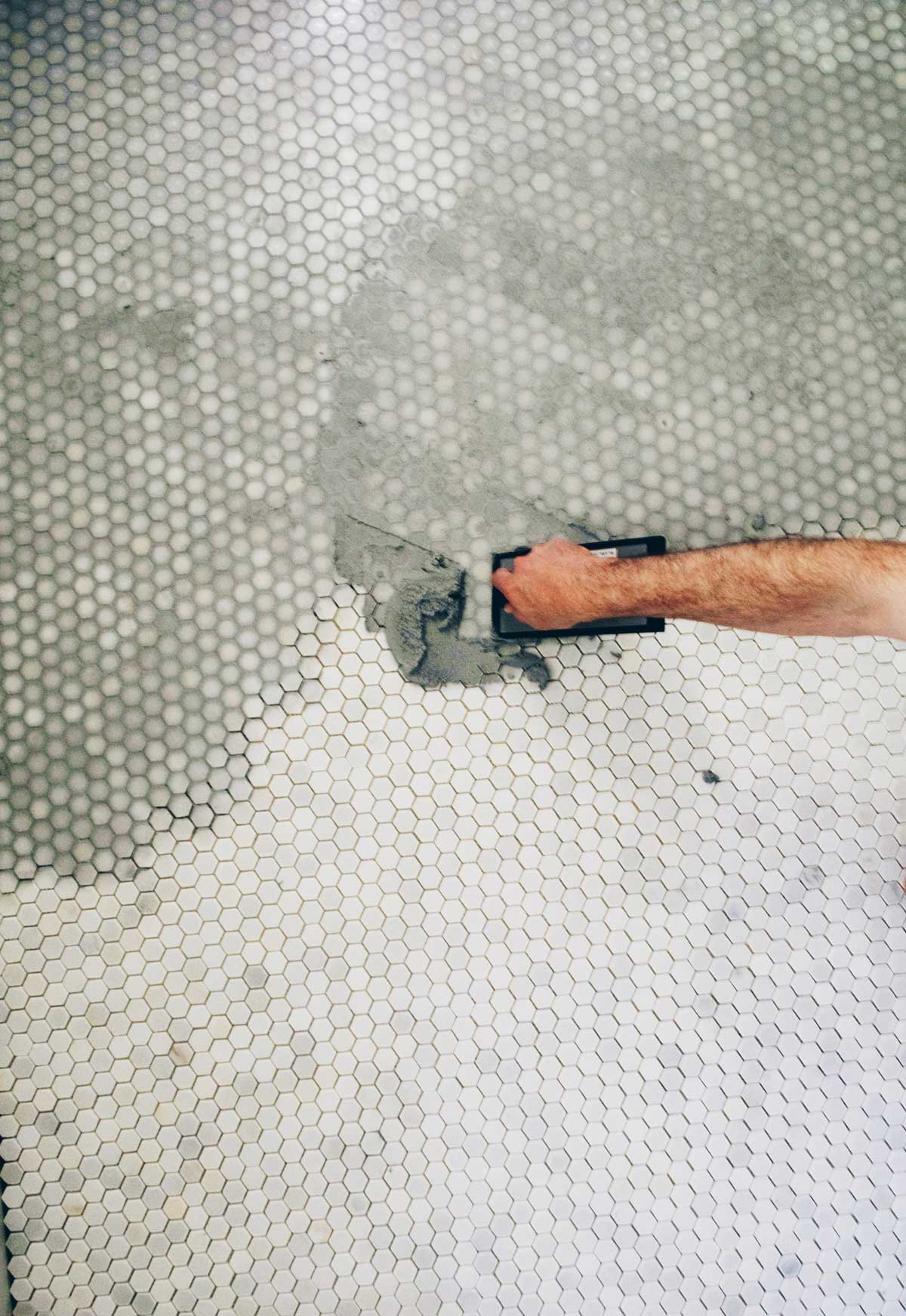 Choosing A Honed Marble Hex Tile, Hexagon Tile Bathroom Floor
