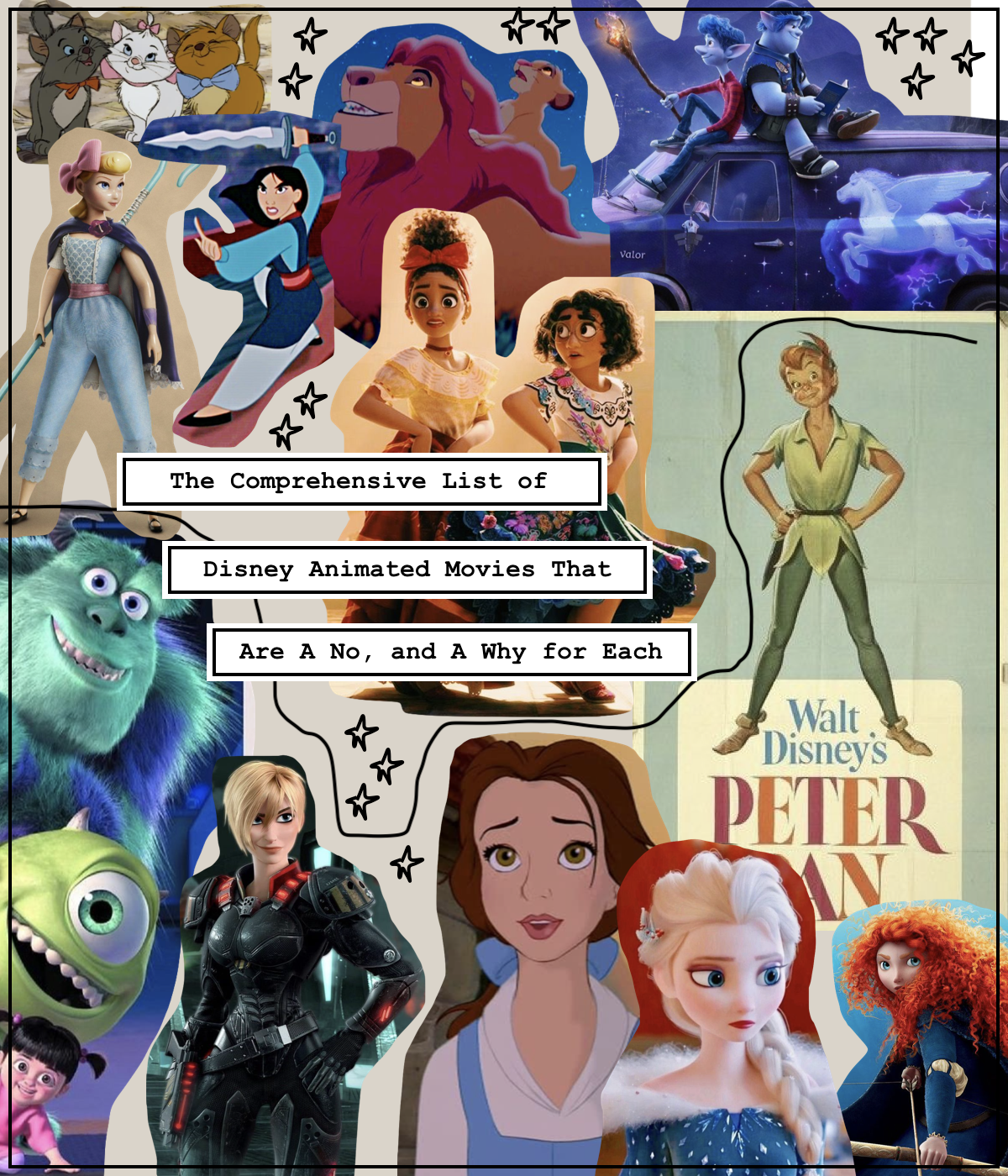 The Comprehensive List of Animated Disney Movies That Are a No, and A Why for Each